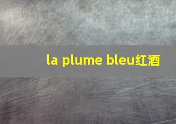 la plume bleu红酒